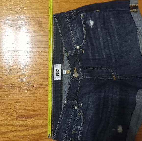 PAIGE Jimmy Jimmy distressed womens cuffed denim jean shorts Size 28 - Picture 5 of 8